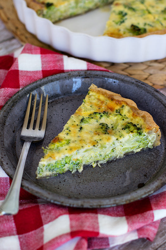 Broccoli and Cheddar Quiche
