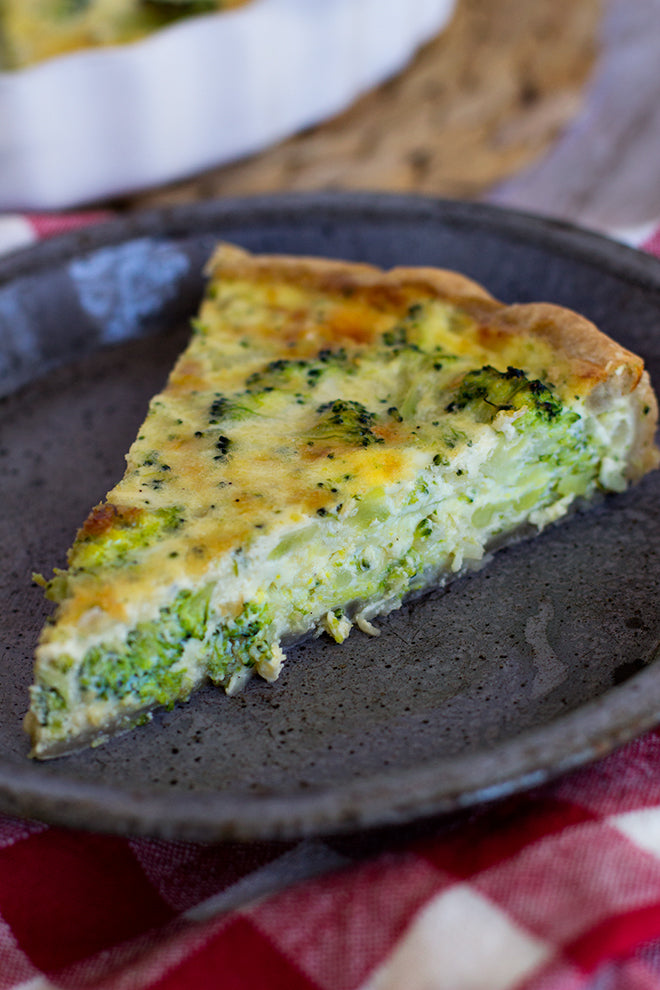 Broccoli and Cheddar Quiche
