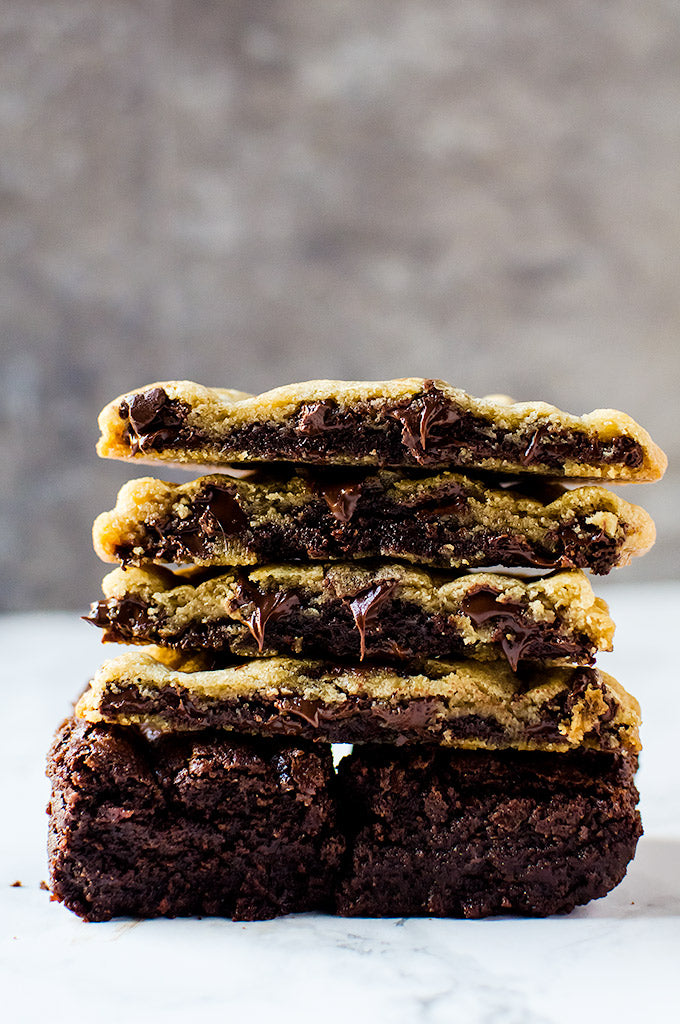 BROWNIE STUFFED CHOCOLATE CHIP COOKIES - One Dozen