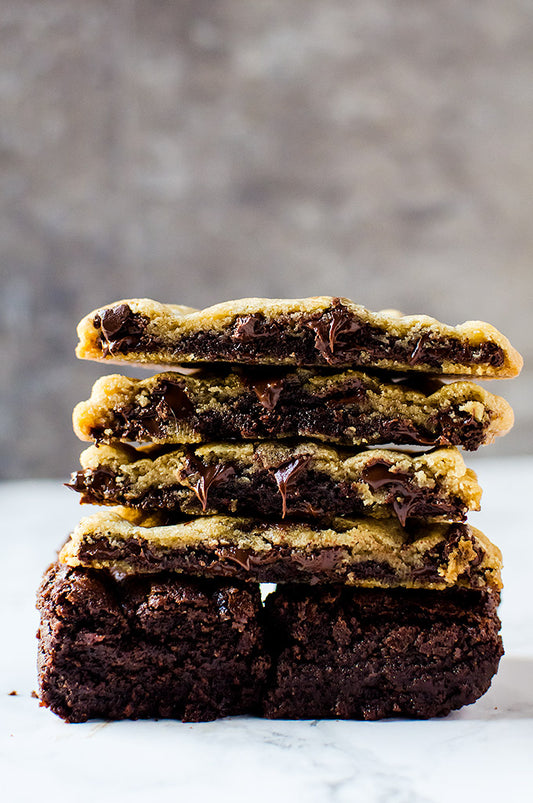 BROWNIE STUFFED CHOCOLATE CHIP COOKIES - One Dozen