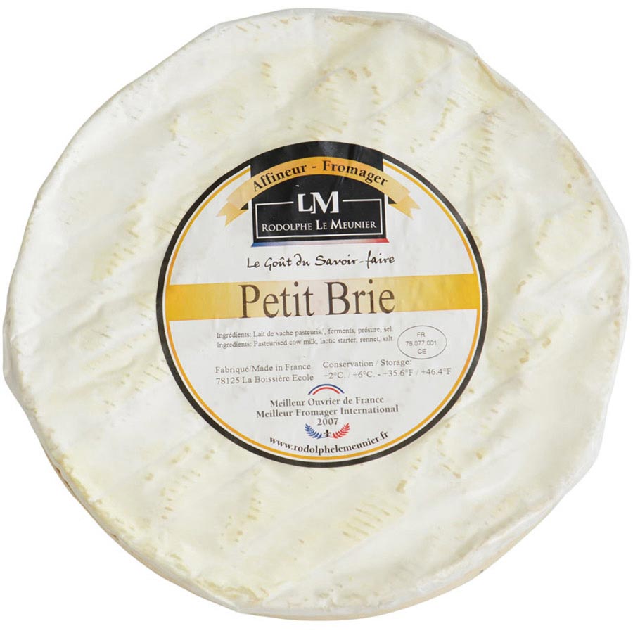 Petit Brie Cheese from France by Rodolphe Le Meunier, 2.2 lb Wheel