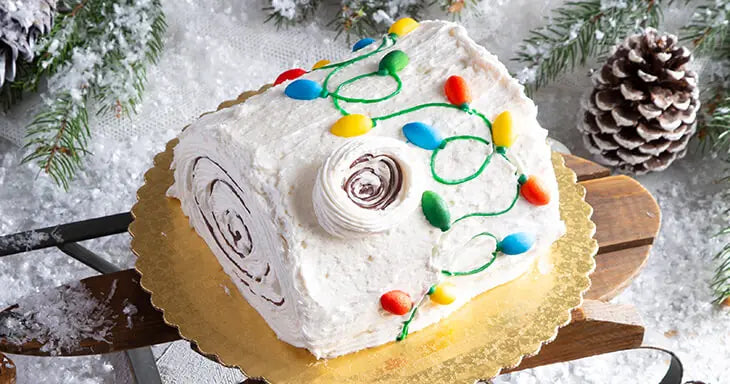Bûche de Noël - White Chocolate Yule Log