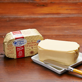 Isigny Beurre de Baratte Butter, Unsalted - 8.8 oz - 10/Case