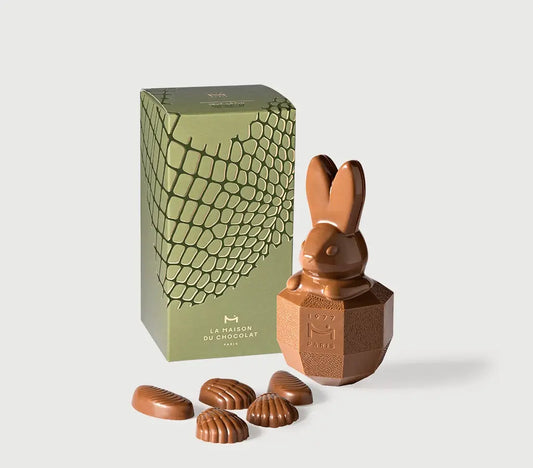La Maison Du Chocolat Milk Chocolate Easter Bunny w/ Seashells