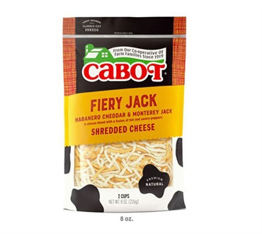 Cabot Fiery Jack Shredded Cheese - Hot!