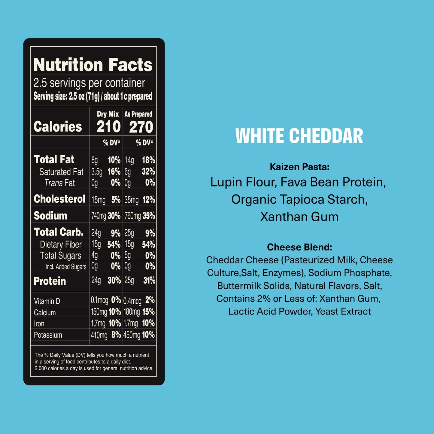 Kaizen High Protein (24g) White Cheddar Lowcarb Mac & Cheese