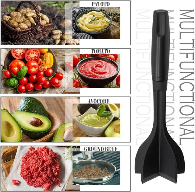 Meat Chopper Masher, 5 Curve Blades  - Pack of 2