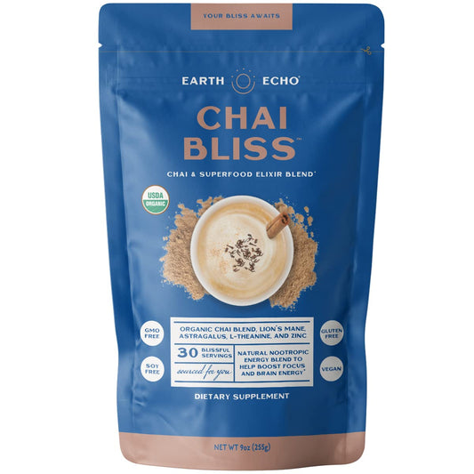 Earth Echo Chai Bliss - Vegan Masala Chai 30 Servings