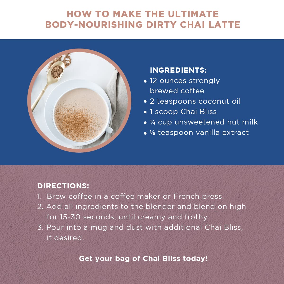 Earth Echo Chai Bliss - Vegan Masala Chai 30 Servings