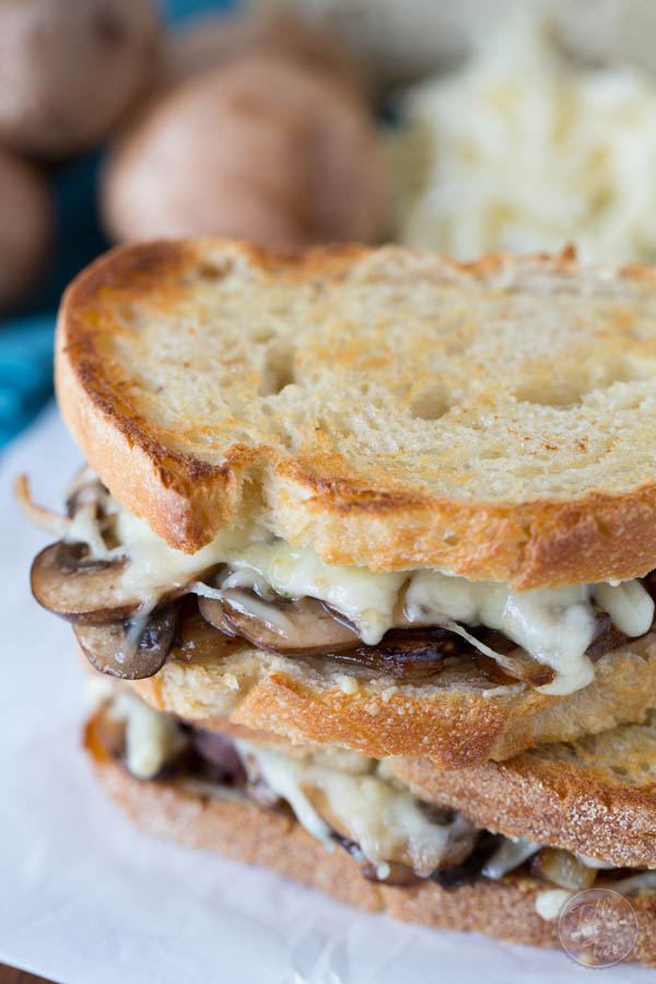 CARAMELIZED ONION, MUSHROOM, AND SWISS MELT