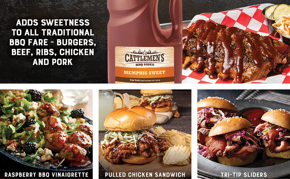 Cattlemen's 1 Gallon Memphis Sweet BBQ Sauce - 4/Case