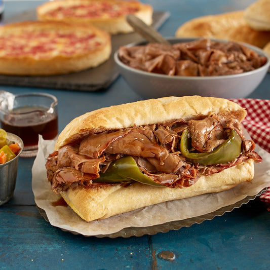 Portillo's Italian Beef Kit & 2 Lou's Pizzas