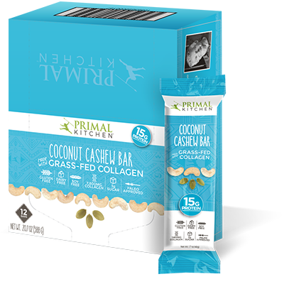 PRIMAL KITCHEN COCONUT CASHEW BARS (12 PACK)