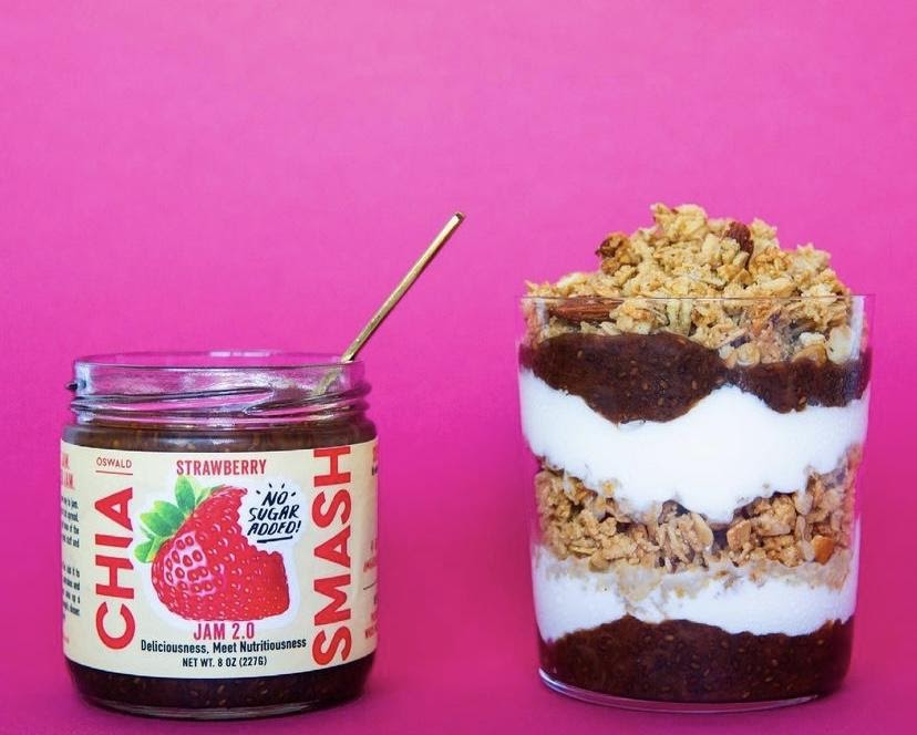 No Sugar Added, Naturally Sweet Jelly - Chia Smash Jam Variety 3 Pack - Keto, Vegan