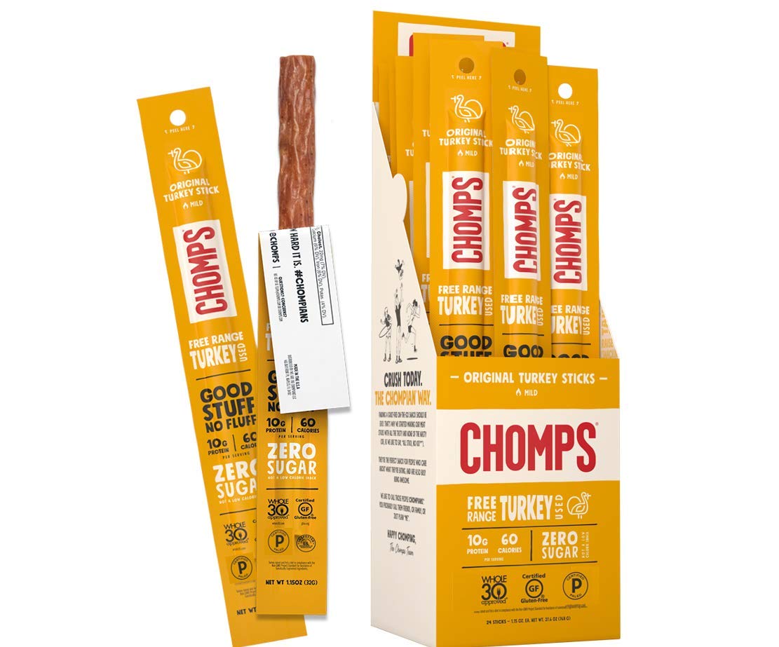 Free Range Original Turkey Jerky Snack Sticks - Pack of 24