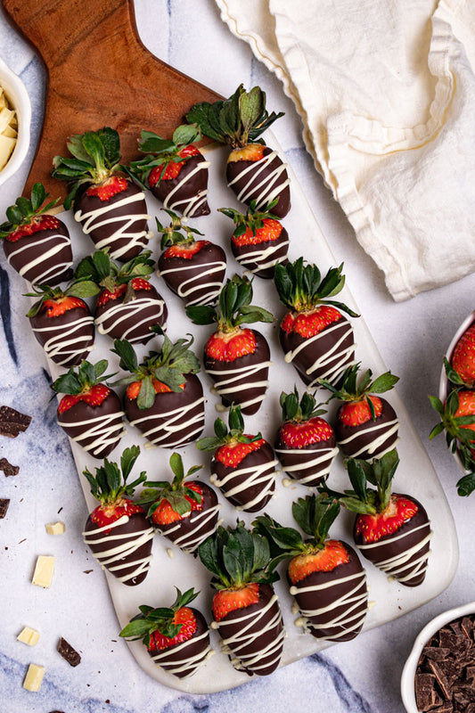 Hand Dipped Chocolate Covered Jumbo Strawberries - 1 Dozen