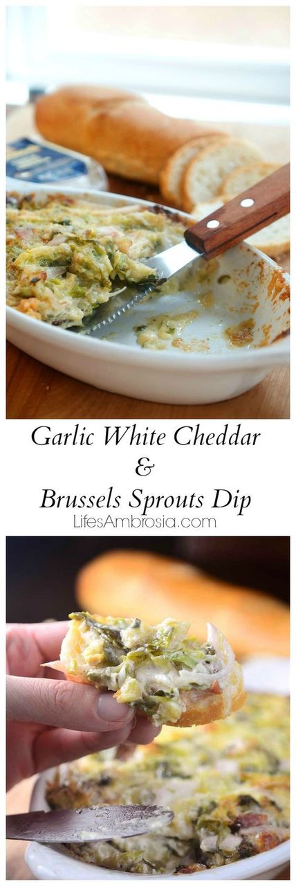 Garlic White Cheddar Brussels Sprouts Dip