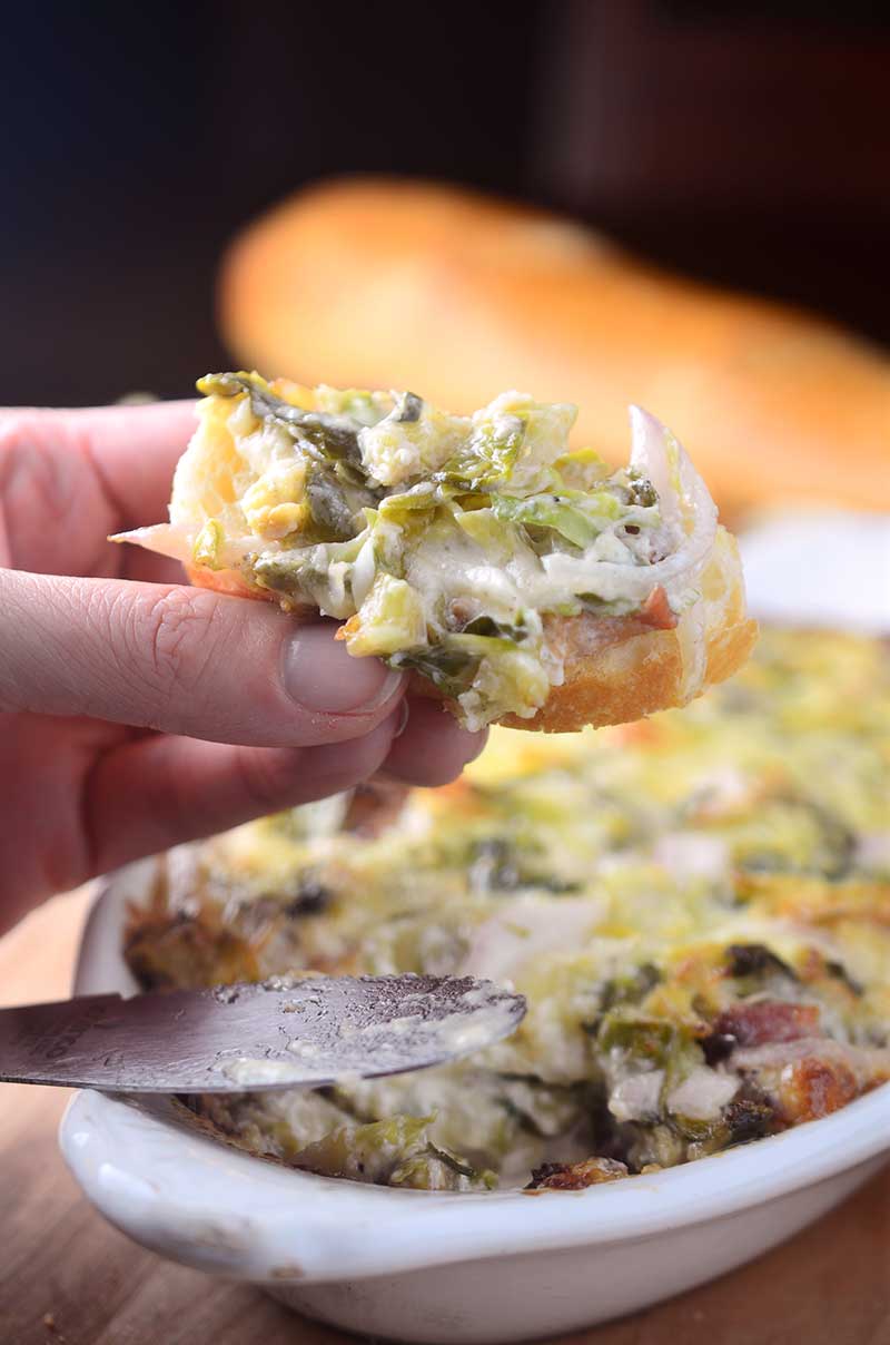 Garlic White Cheddar Brussels Sprouts Dip