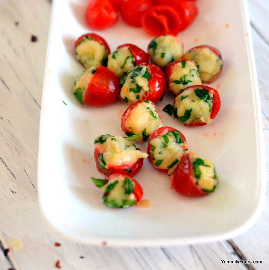 STUFFED TOMATO CHEESE BALLS – DECONSTRUCTING CAPRESE