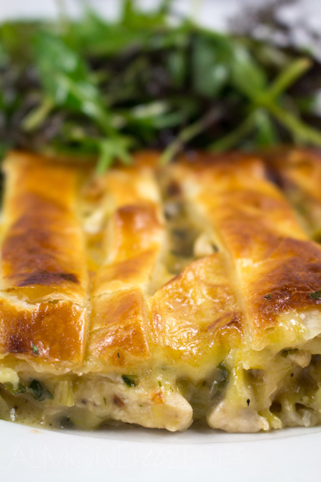 Chicken, Leek and Brie Pie
