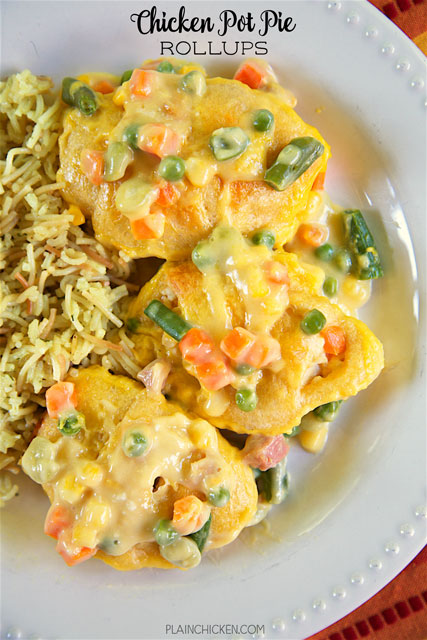 Chicken Pot Pie Rollups