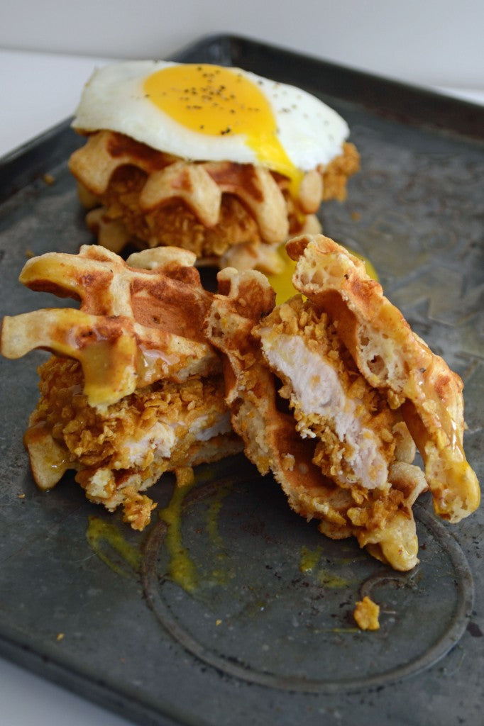 Chicken and Waffle Sliders with Maple Honey Mustard