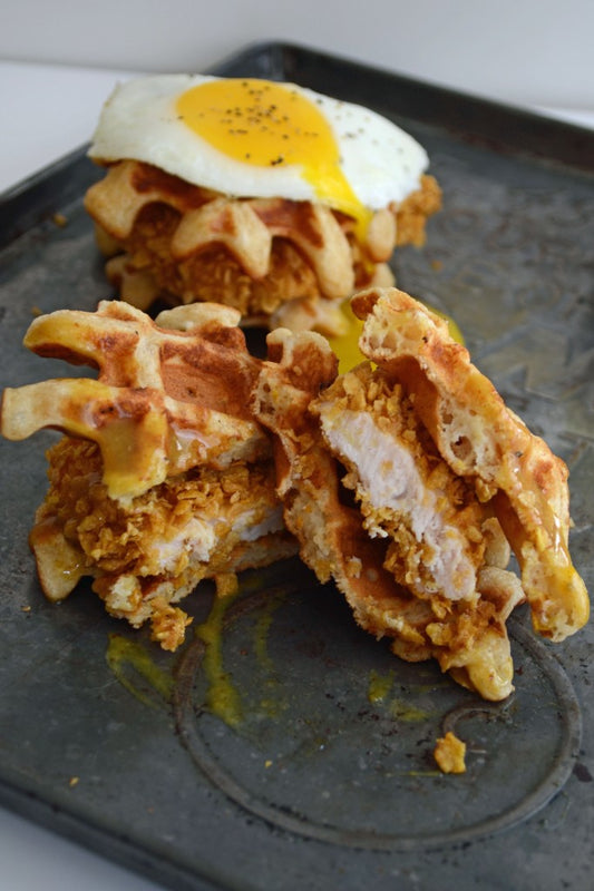 Chicken and Waffle Sliders with Maple Honey Mustard