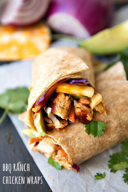 Chipotle Ranch BBQ Chicken Wraps