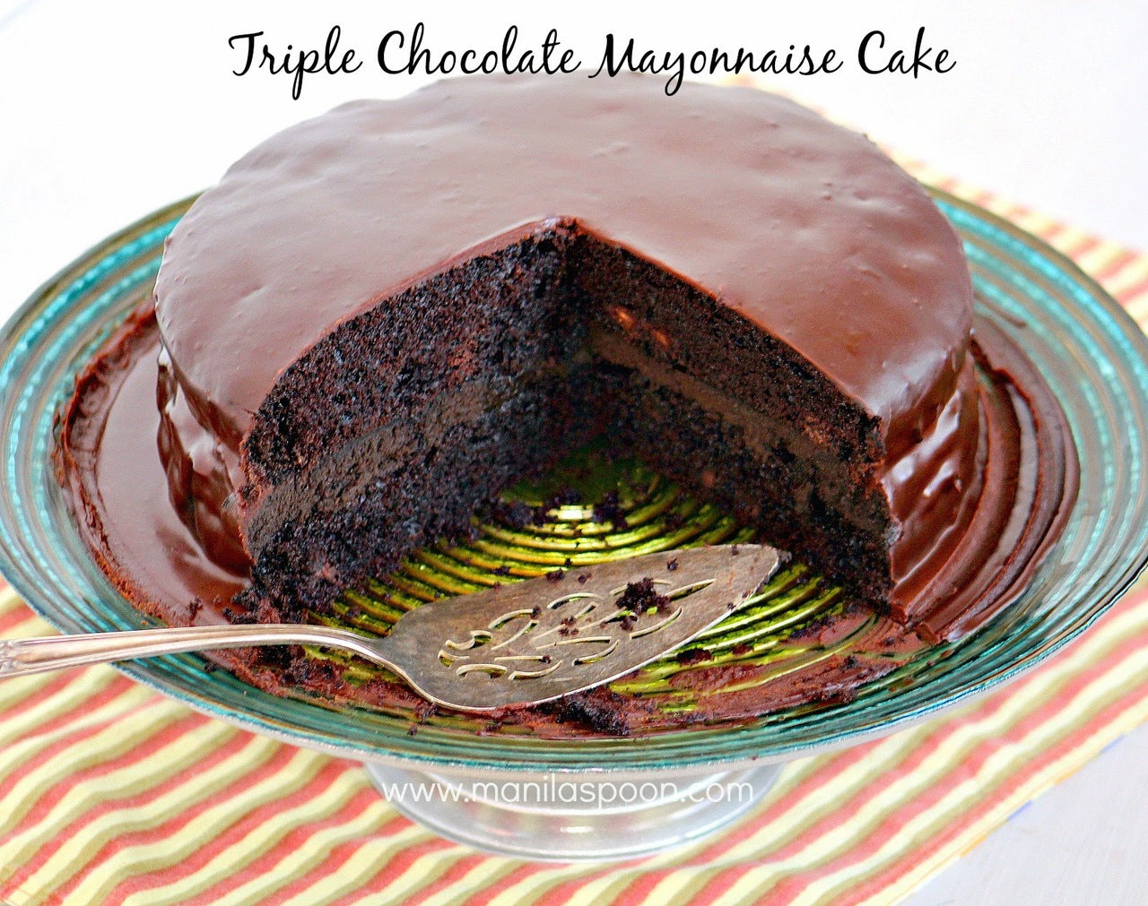 Triple Chocolate Mayonnaise Cake