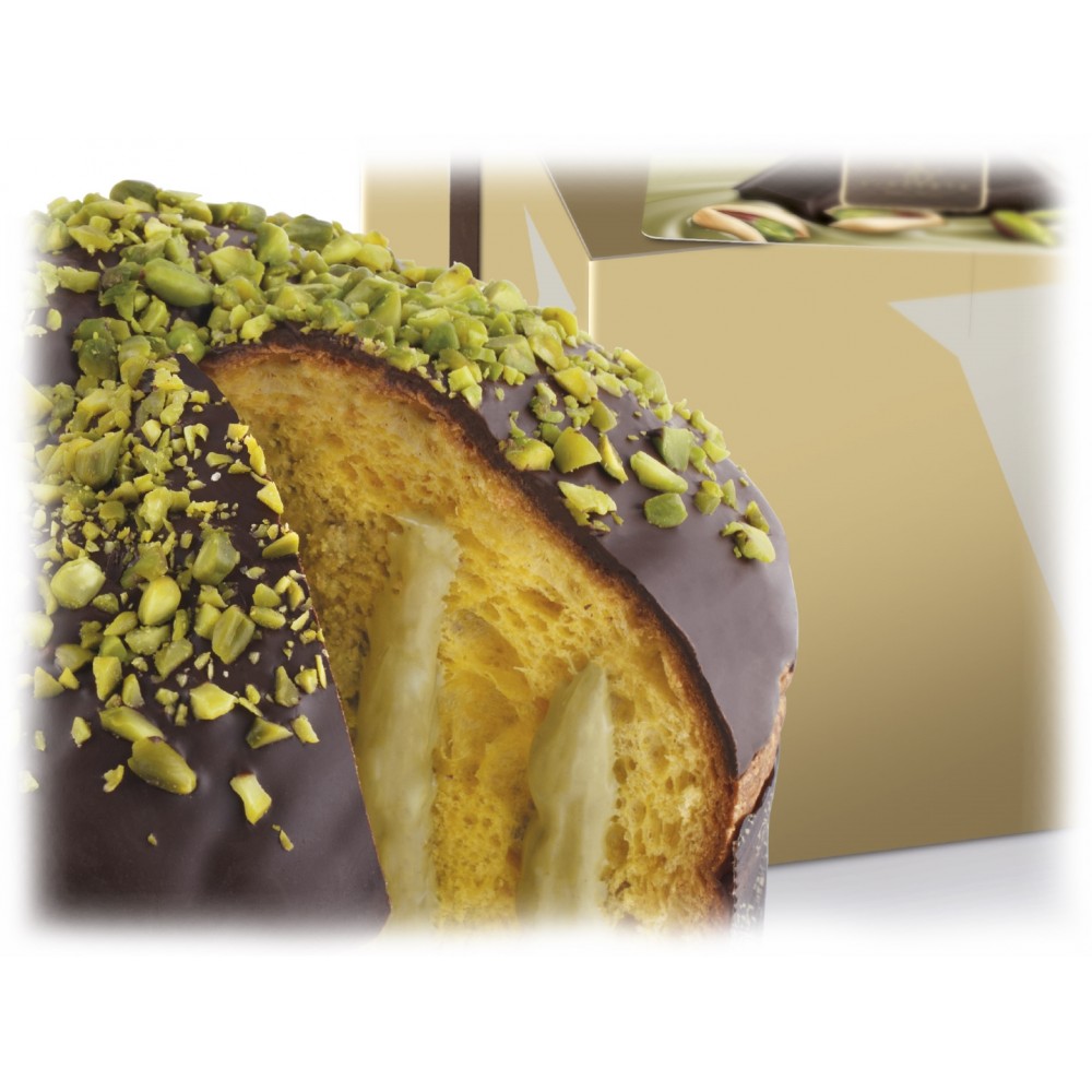 Chocolate Covered Panettone with Pistachio by Falanga