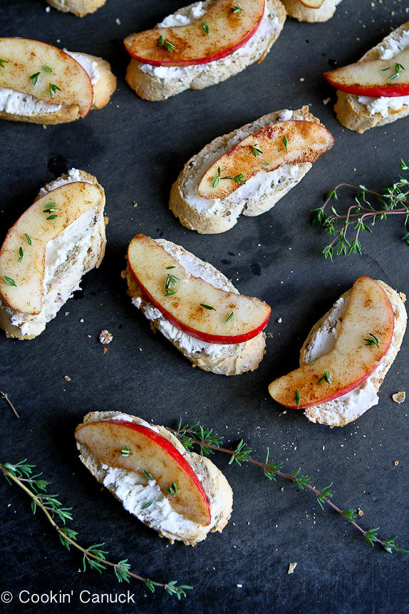 Cinnamon Apple & Goat Cheese Crostini