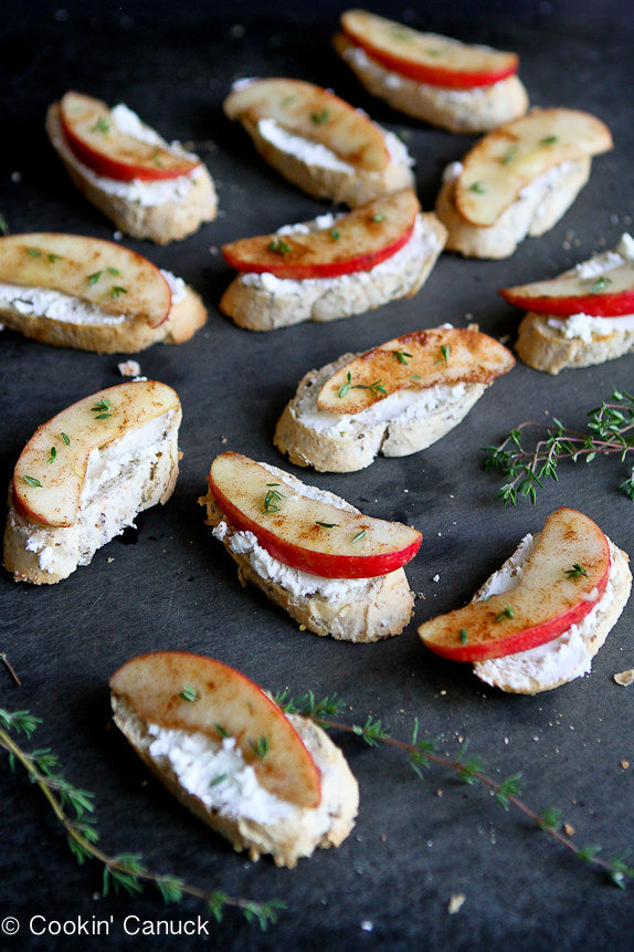 Cinnamon Apple & Goat Cheese Crostini