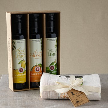 Citrus Trio Gift Box w/ SET OF FLOUR SACK TOWELS