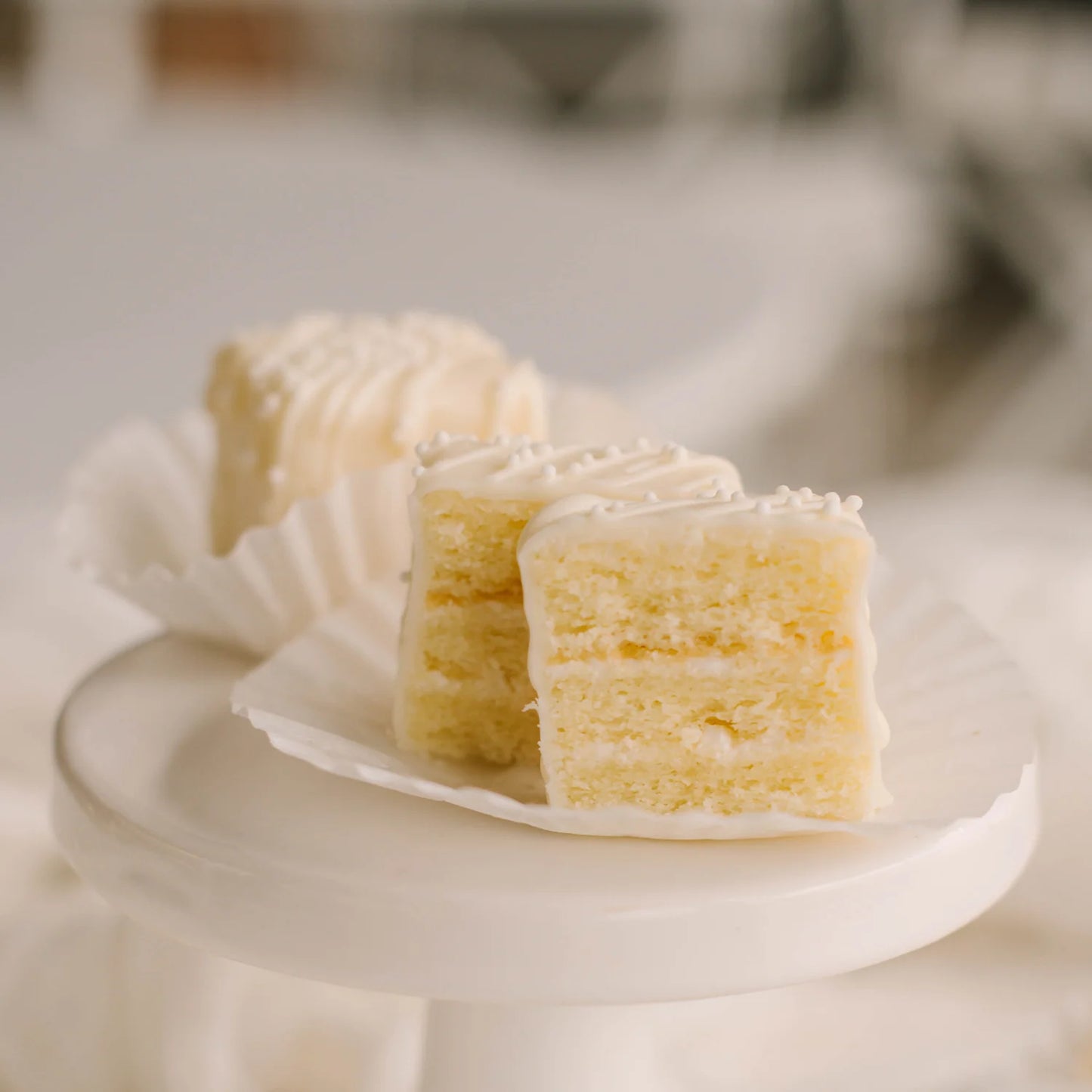 White Party Petit Fours - 60 pieces