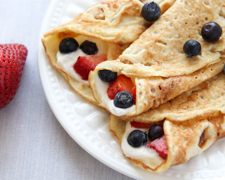 Coconut Flour Crepes (GF) (P) (LC)