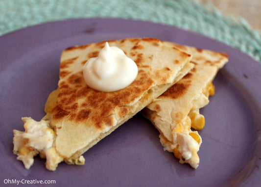Chicken Quesadilla With Goat Cheese & Corn Salsa