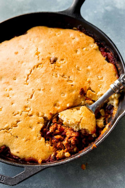 Cornbread Topped Skillet Chili