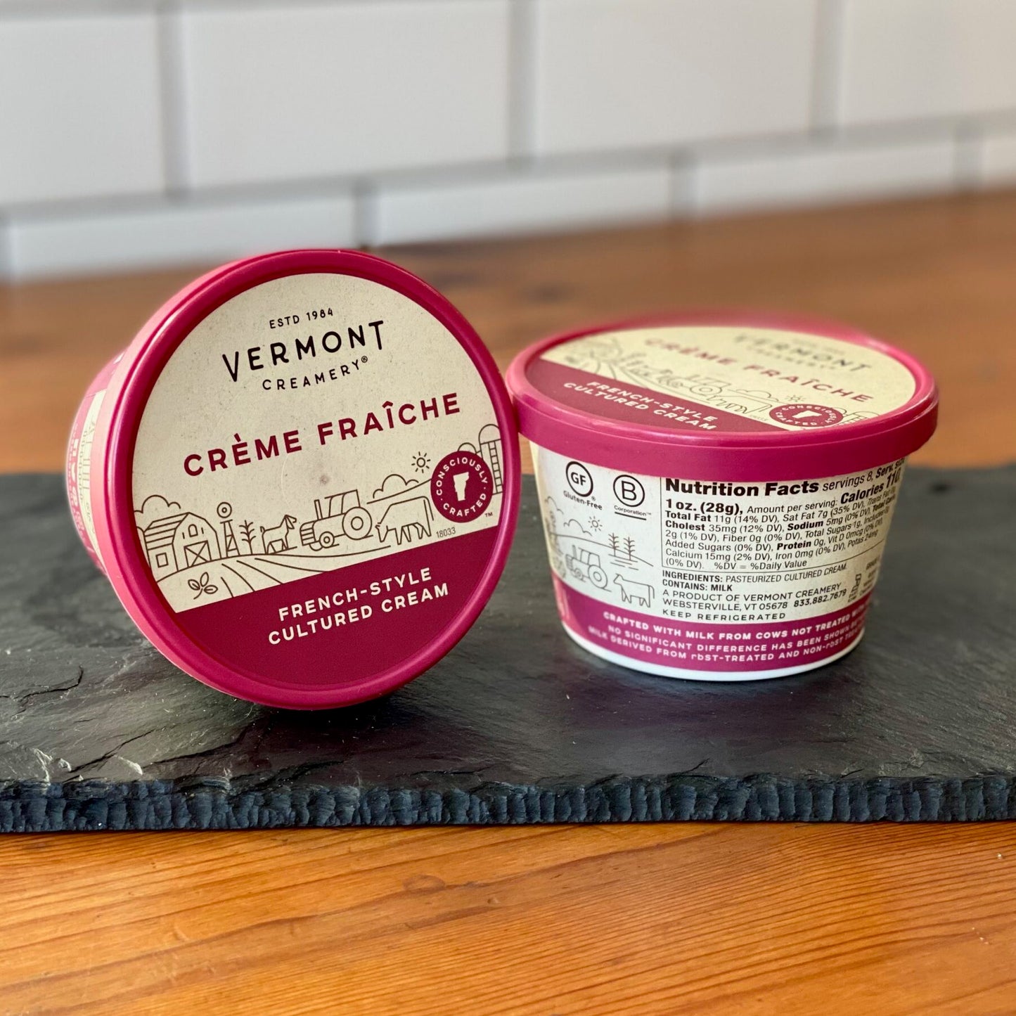 Cream Fresh, Creme Fraiche  - Vermont Creamery - 8 oz