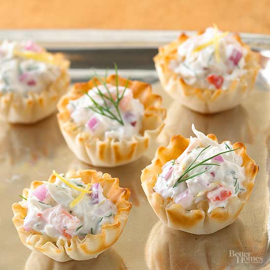 Cheesy Crab Tartlets / Crab Dip Tartlets