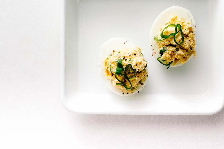 Crab Rangoon Deviled Eggs