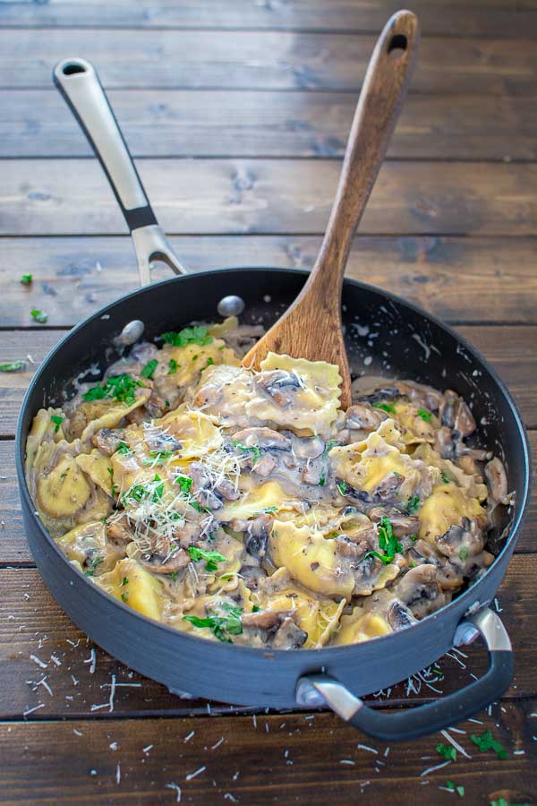 Creamy Mushroom Ravioli