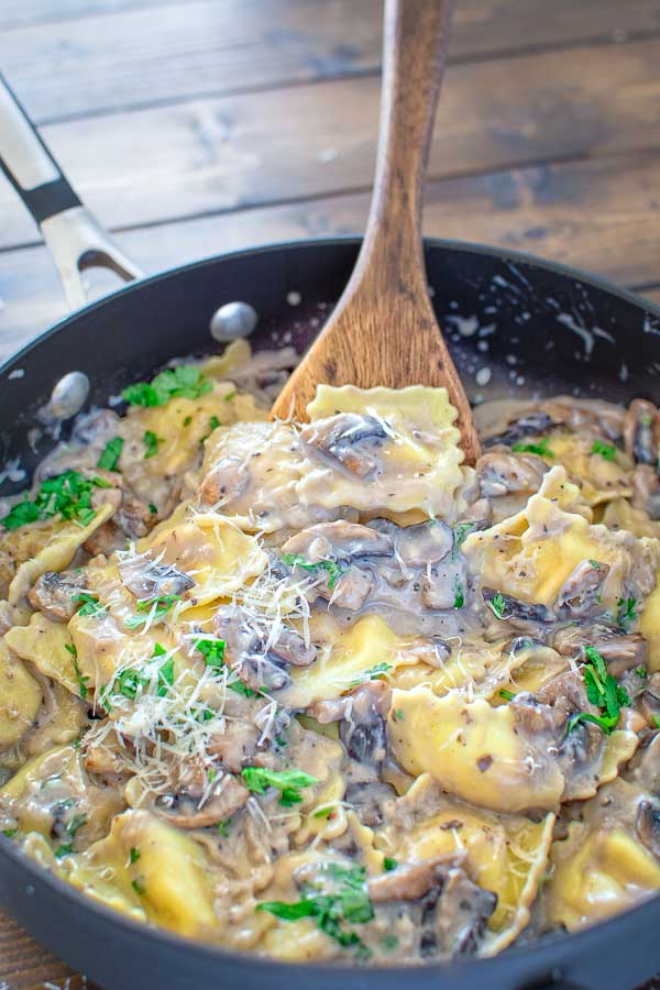 Creamy Mushroom Ravioli