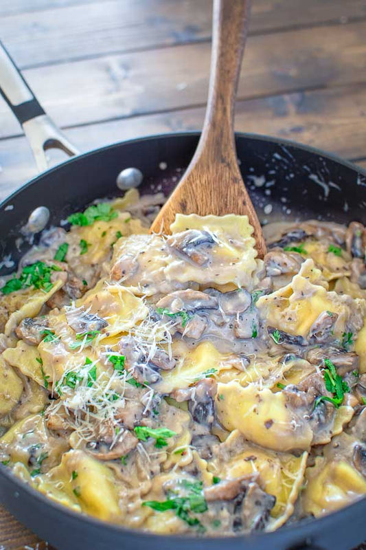 Creamy Mushroom Ravioli