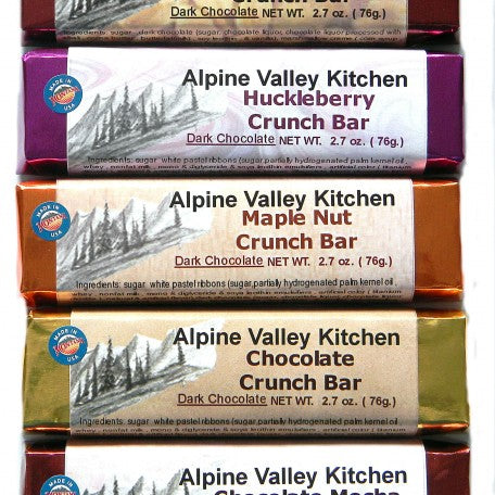 Milk / Dark Chocolate Crunch Bars - 5 flavors available