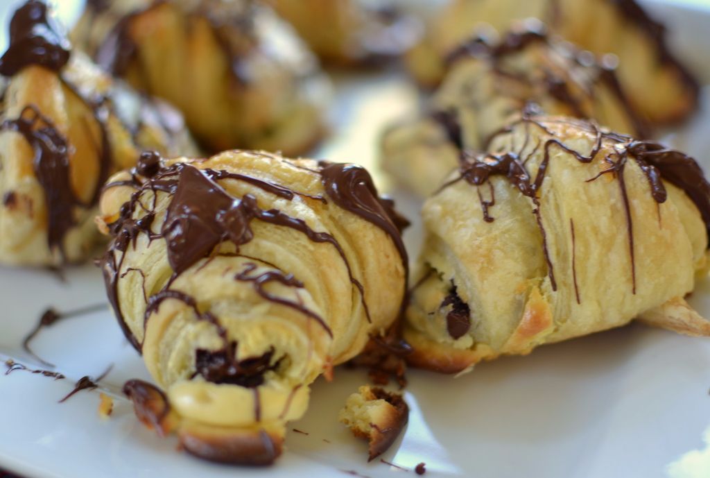 Mini Chocolate & Cheesecake Croissants