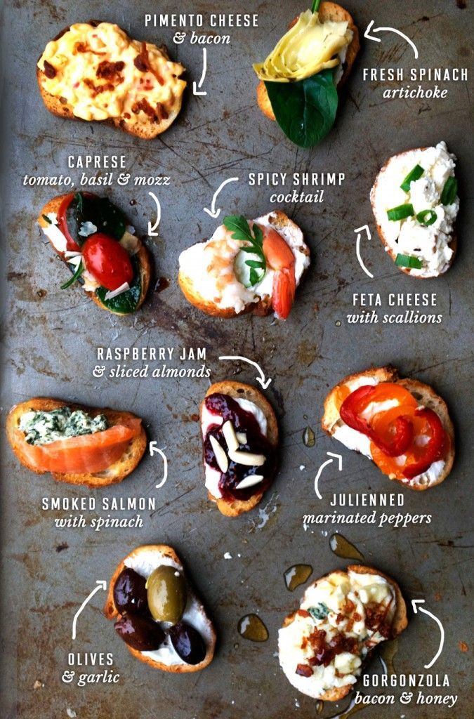 Two Bite Crostini Party Ideas w/ Recipes