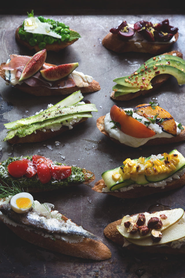 Two Bite Crostini Party Ideas w/ Recipes