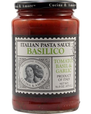Cucina & Amore Italian Pasta Sauce Basilico Tomato, Basil & Garlic