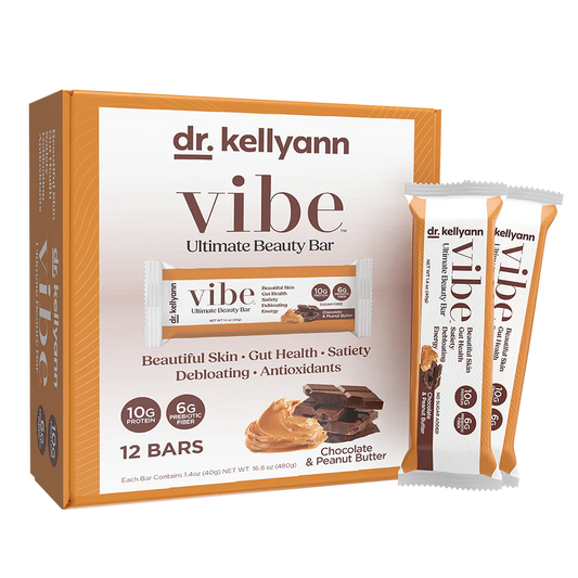 Dr. Kellyann Keto Collagen Fiber Bar — Chocolate Peanut Butter Vibe Bar, 12 Bars