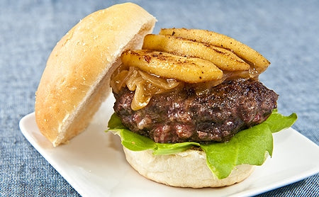 DUCK BURGERS WITH APPLES AND ONIONS
